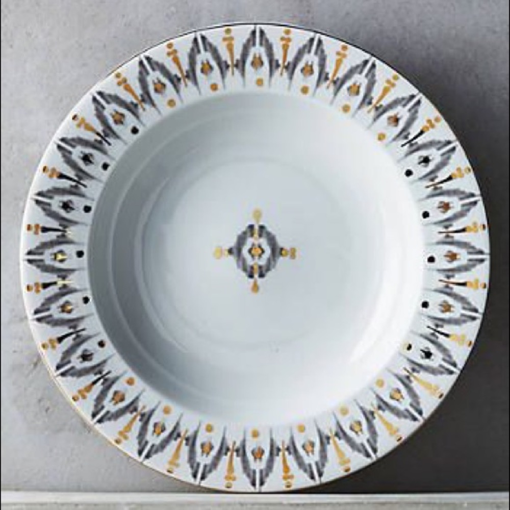Anthropologie Ikat Thistle Soup Bowl
